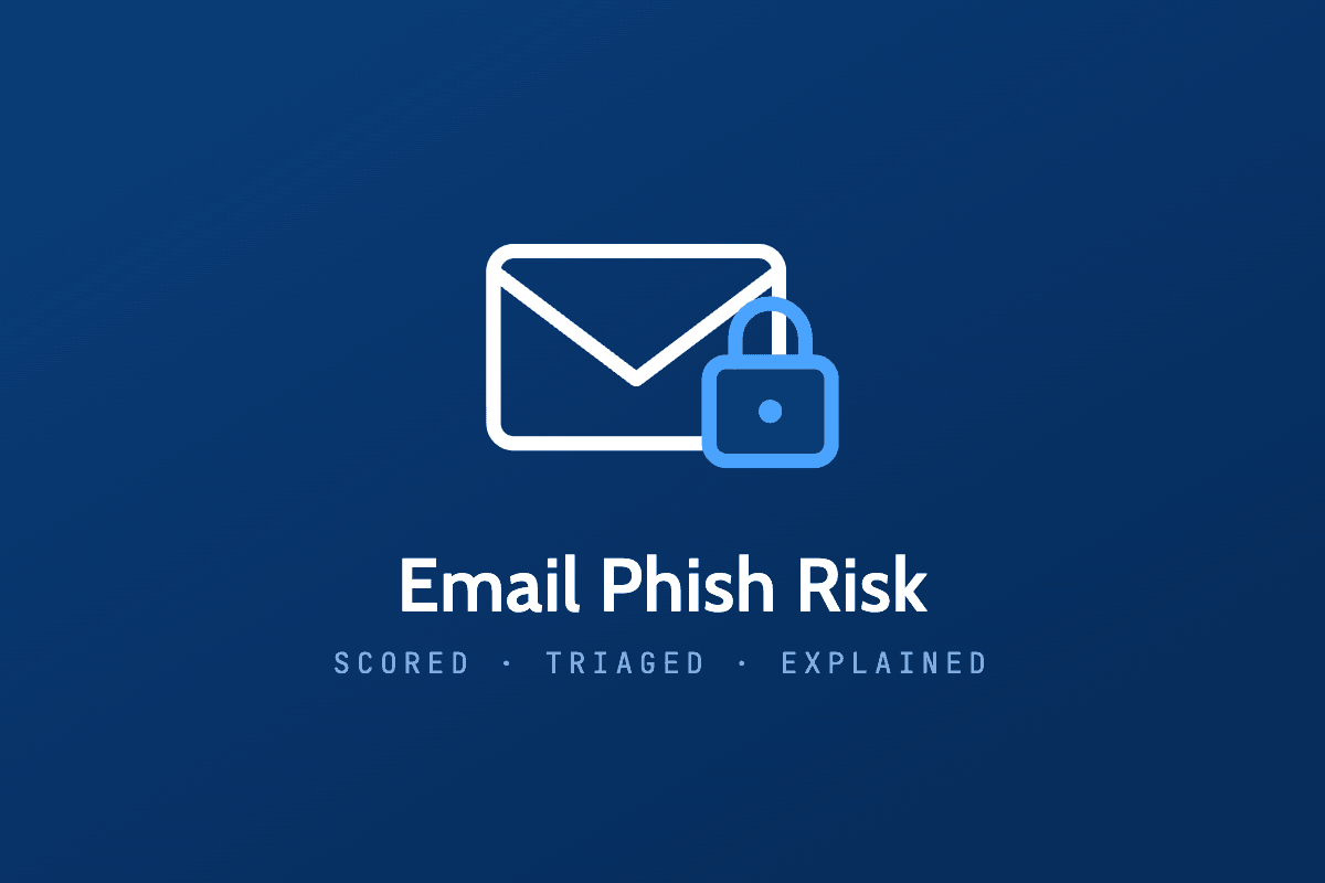 Email Phish Risk — scored, triaged, explained