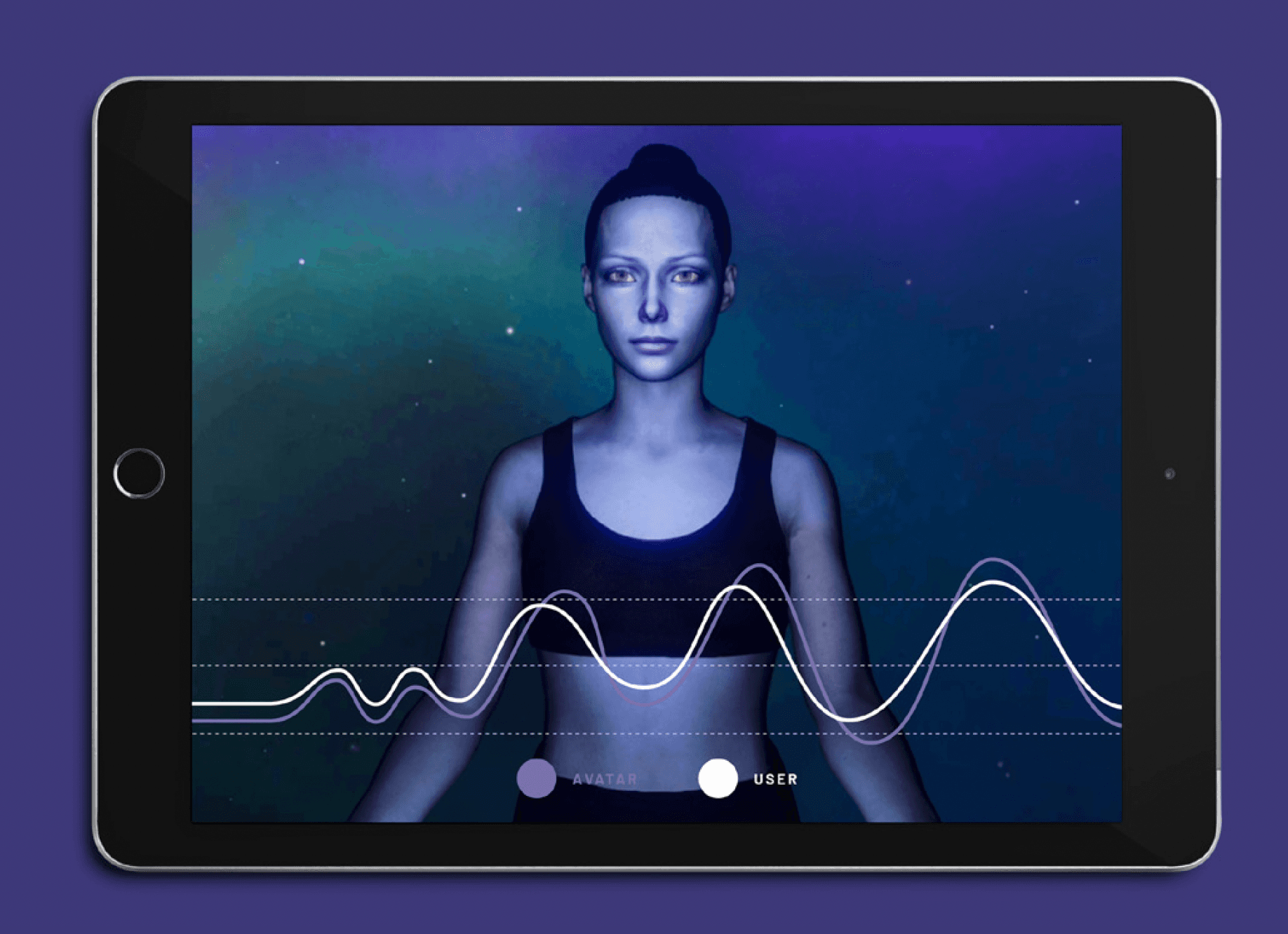 Tripura Breath app — adaptive 3D breathing avatar